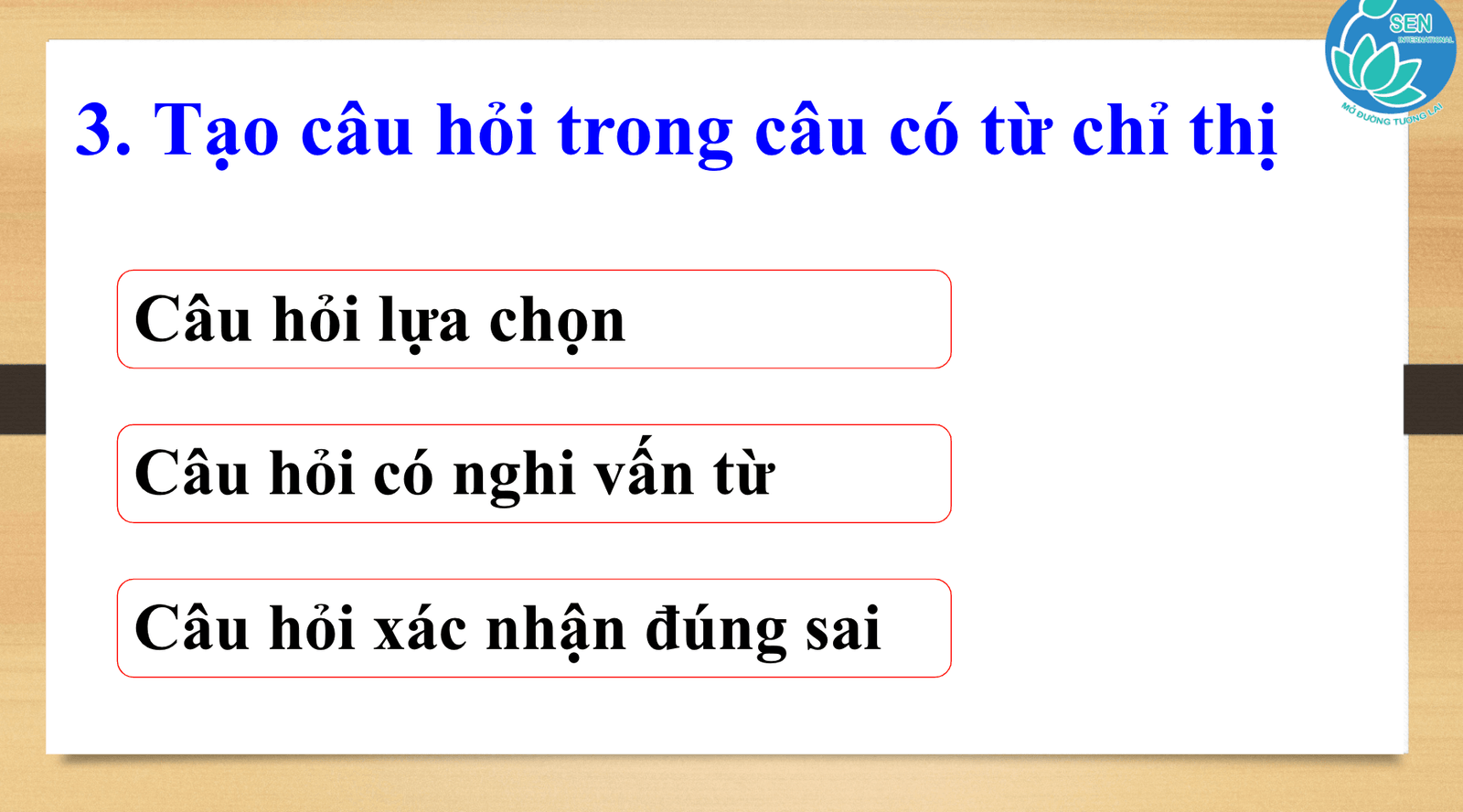 Tạo câu hỏi trong câu có từ chỉ thị
